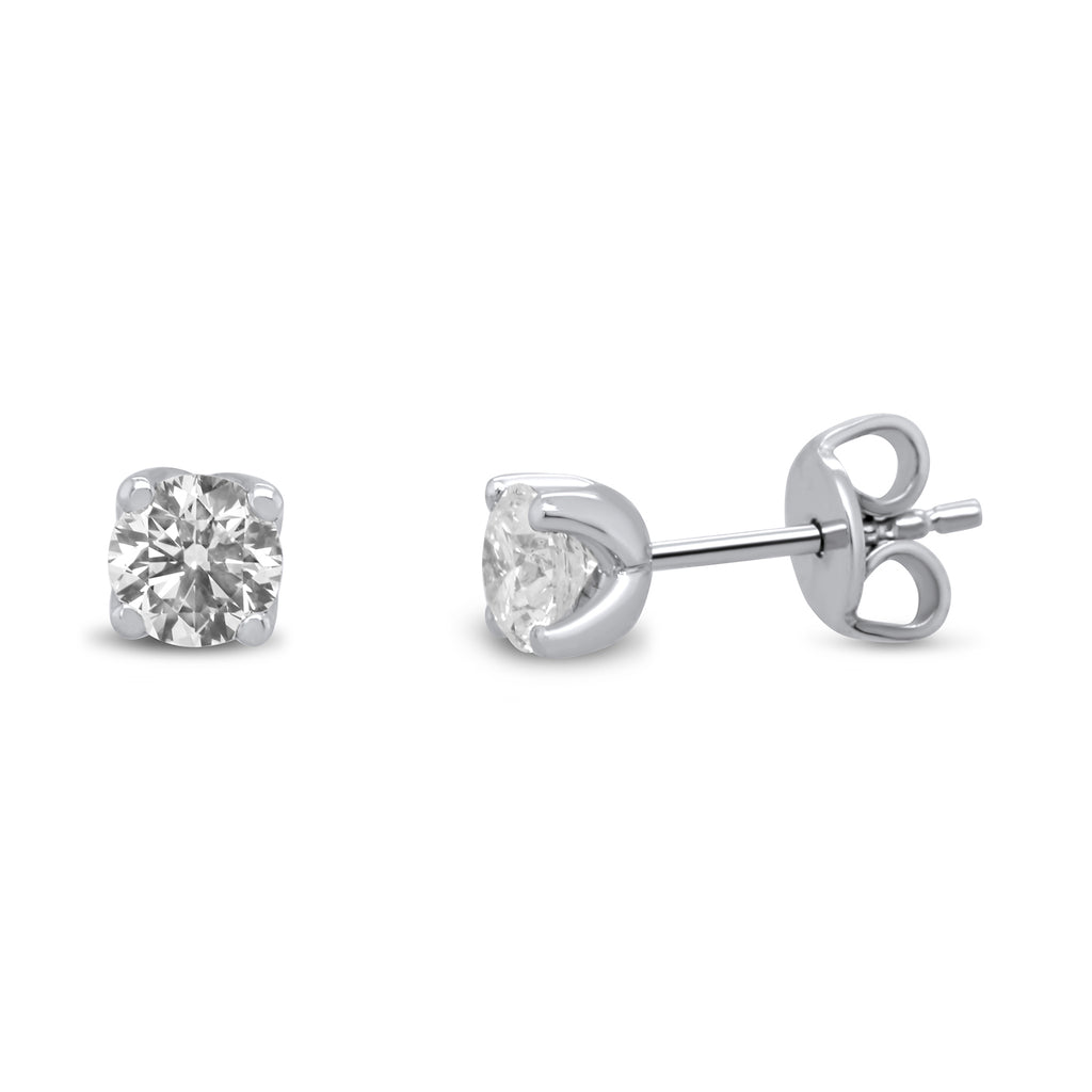 Ronan Campbell - 18k White Gold 0.83ct Diamond Stud Earrings - DESIGNYARD, Dublin Ireland.