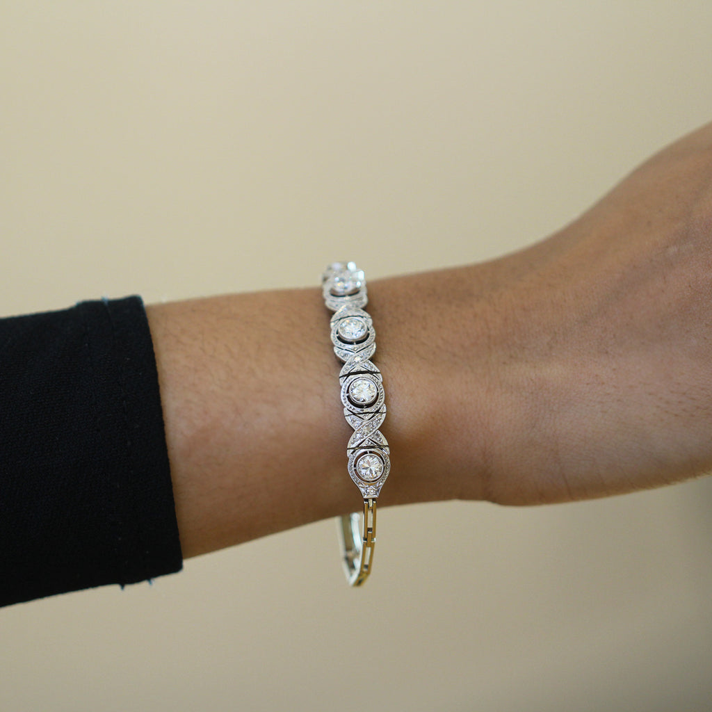 DesignYard - 18k White Gold and Platinum Diamond Bracelet - DESIGNYARD, Dublin Ireland.