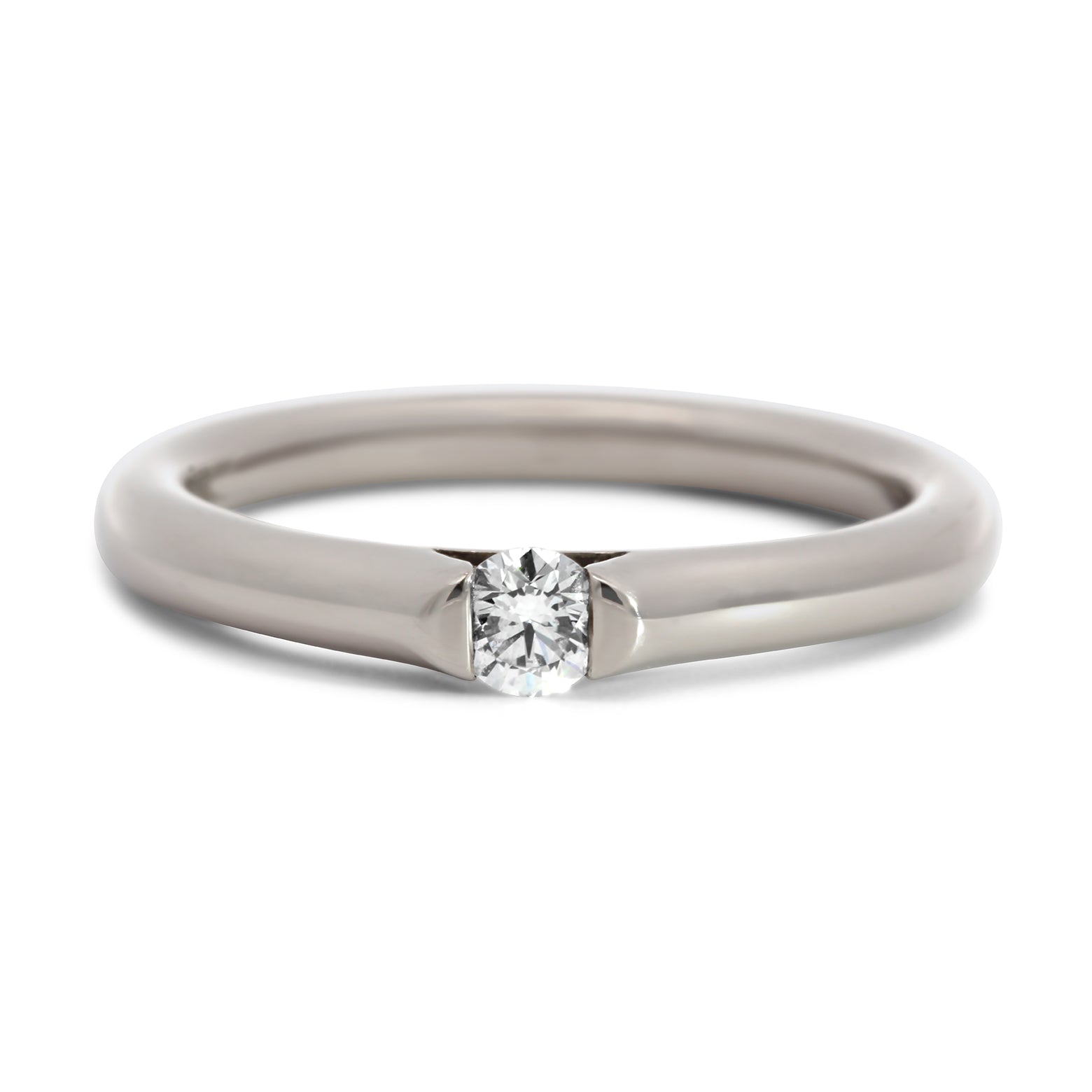Elegant 18k White Gold Diamond Engagement Ring by The Workshop
