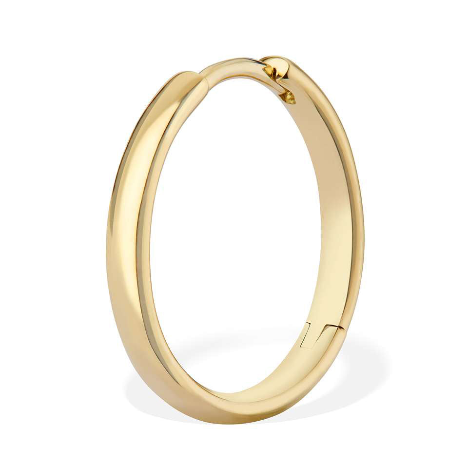 DesignYard - 18k Yellow Gold Classic Single Hoop Earring - DESIGNYARD, Dublin Ireland.