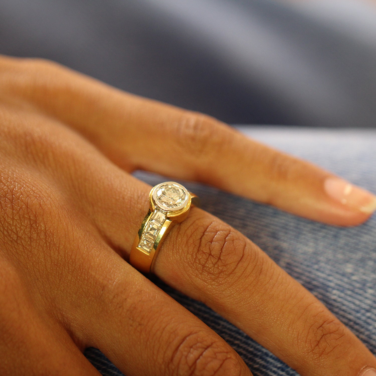 18k yellow deals gold diamond ring