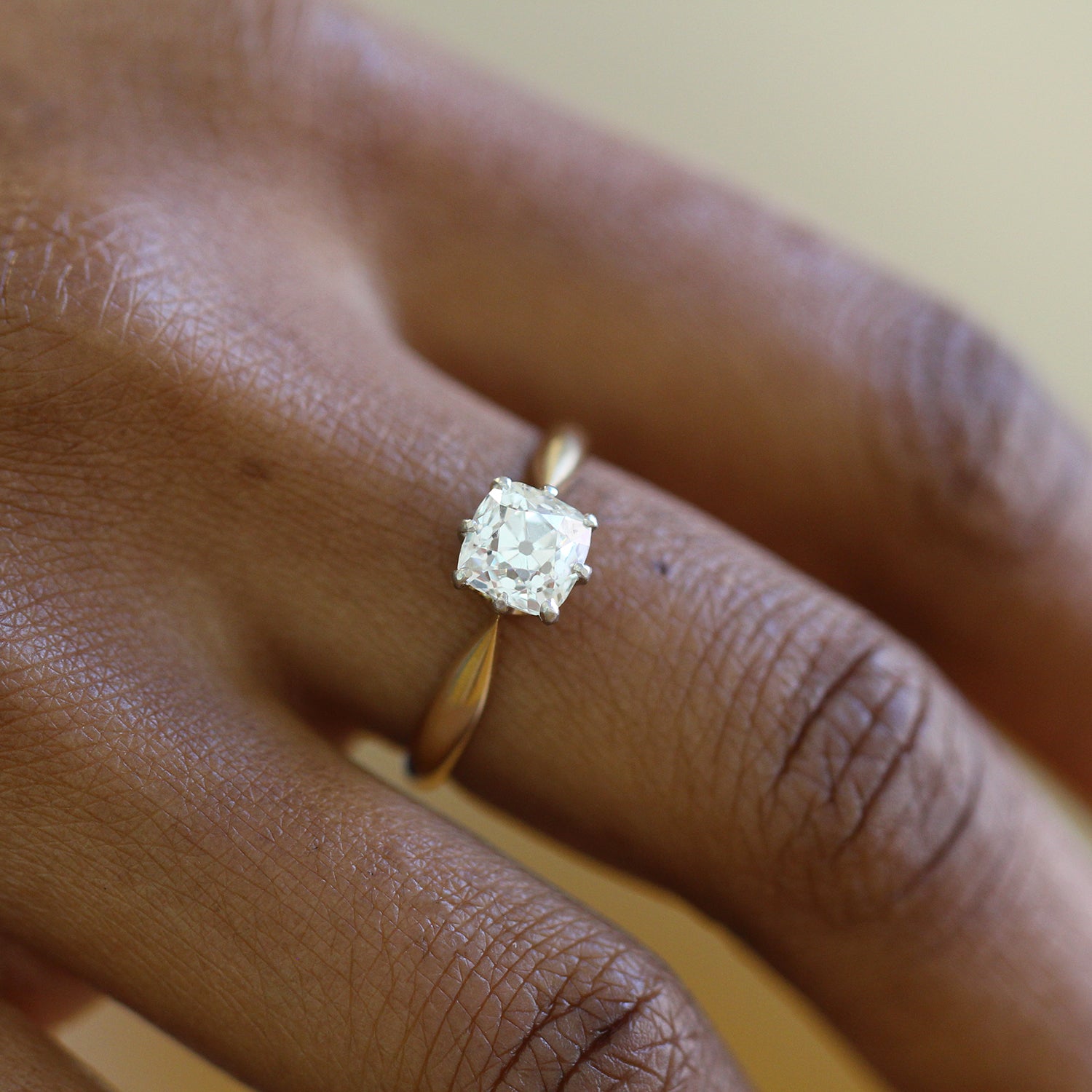 Cushion on sale diamond solitaire