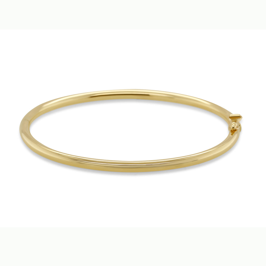 DesignYard - 9k Yellow Gold Solid Hinged Bangle - DESIGNYARD, Dublin Ireland.