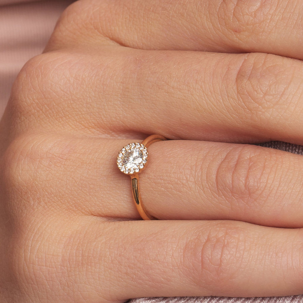Andrew Geoghegan - 18k Rose Gold Diamond Cannele Ring - DESIGNYARD, Dublin Ireland.