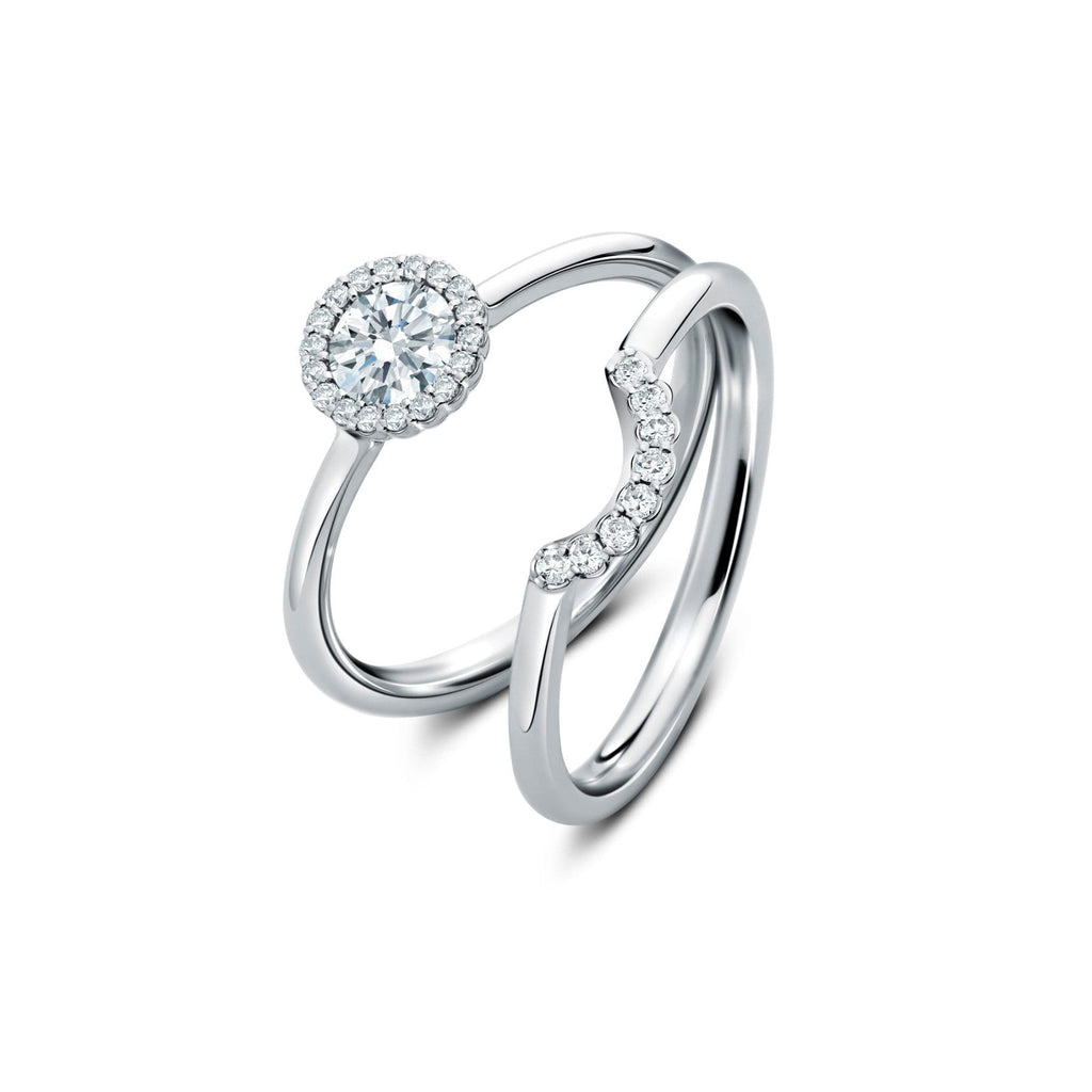 Andrew Geoghegan - Platinum Diamond Cannele Ring - DESIGNYARD, Dublin Ireland.