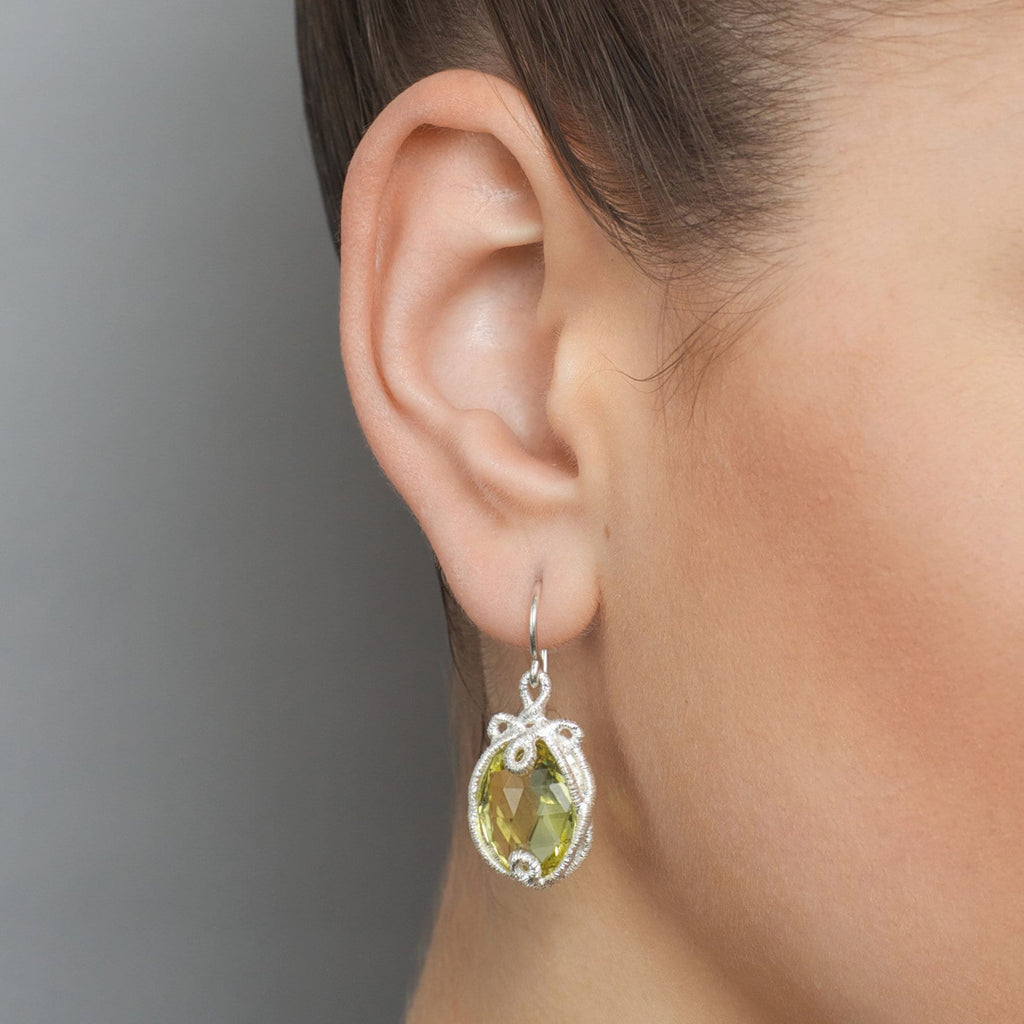 Brigitte Adolph - Sterling Silver Lemon Citrine Undine Earrings - DESIGNYARD, Dublin Ireland.