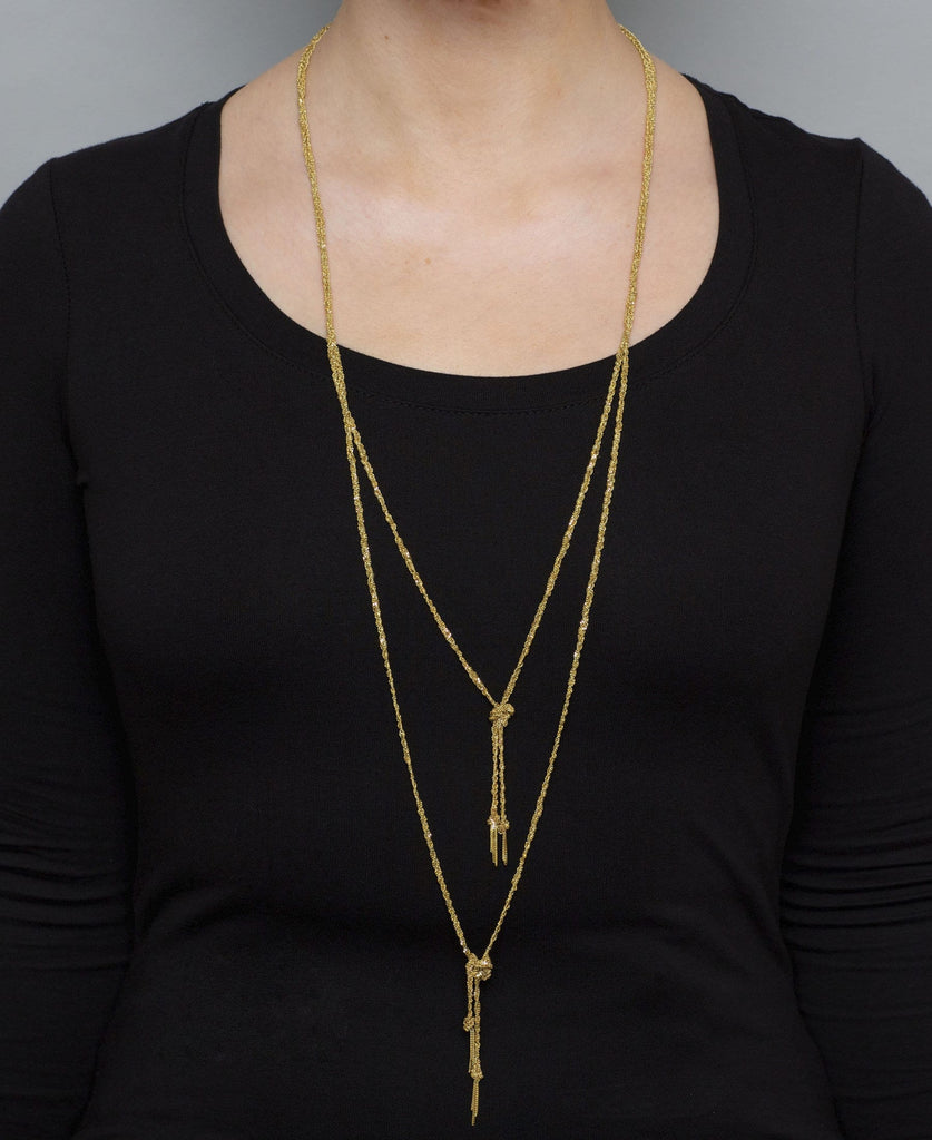 Claudia Milic - Sterling Silver Gold Double Twist Necklace - DESIGNYARD, Dublin Ireland.