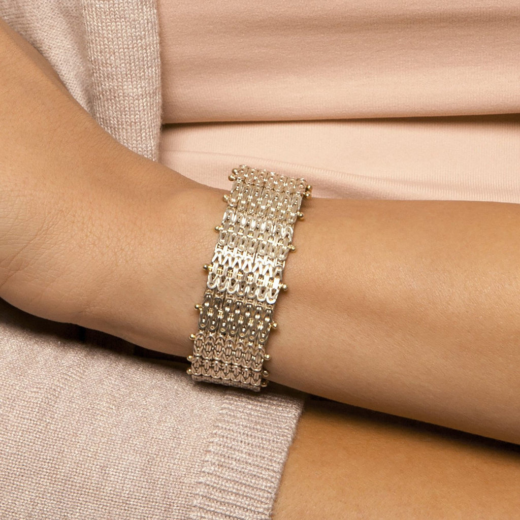 Myriam Oude Vrielink - Sterling Silver 14k Yellow Gold King Bracelet - DESIGNYARD, Dublin Ireland.