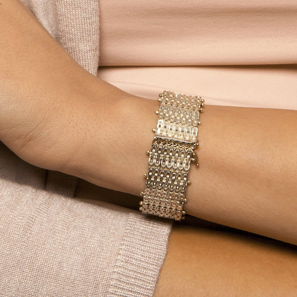 Myriam Oude Vrielink - Sterling Silver 14k Yellow Gold King Bracelet - DESIGNYARD, Dublin Ireland.