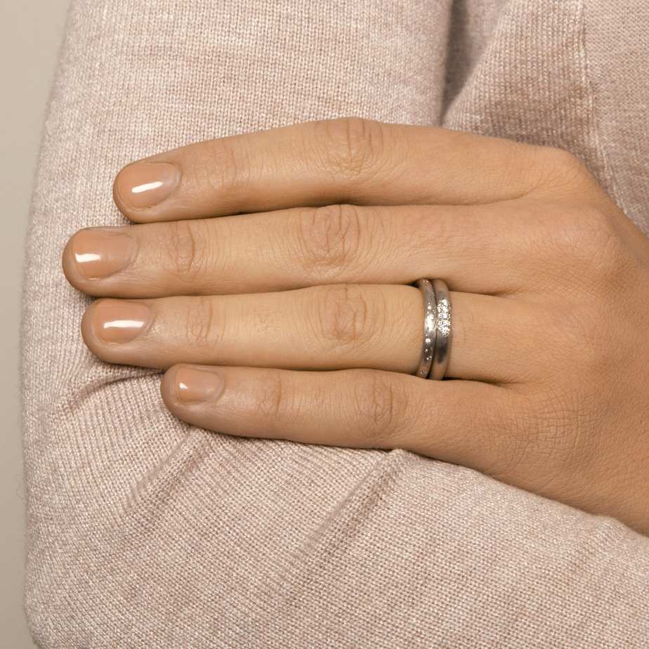 Photograph 4 of Meister's Contemporary 18k Rose Gold Diamond Constellation Eternity Ring. Available on DESIGNYARD.com and in Jewellery Shop Dublin, Ireland. Free Worldwide Shipping with DHL.