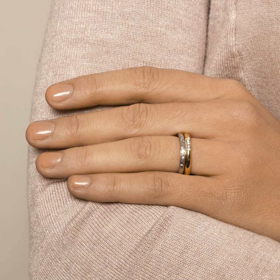 Photograph 6 of Meister's Contemporary 18k Rose Gold Diamond Constellation Eternity Ring. Available on DESIGNYARD.com and in Jewellery Shop Dublin, Ireland. Free Worldwide Shipping with DHL.