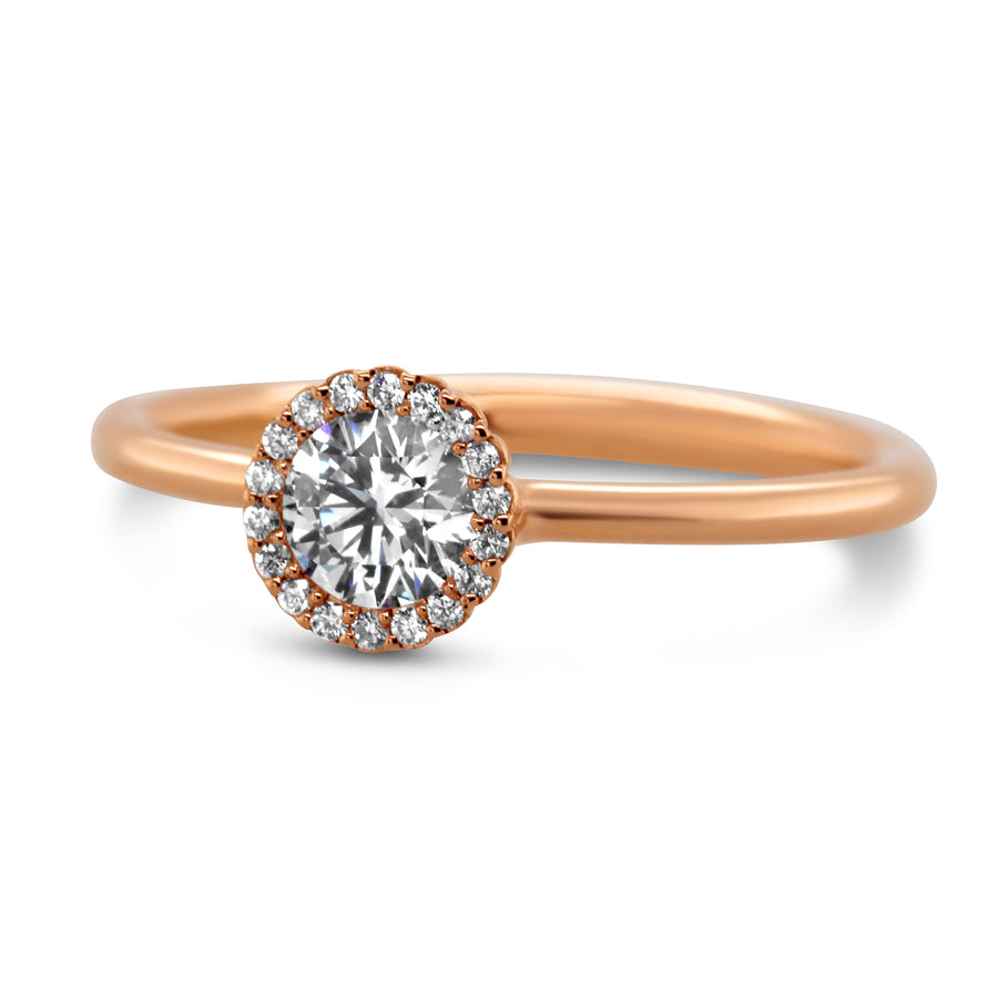 rose gold and diamond Canelle ring by Andrew Geoghegan at Designyaard contemporary jewellery gallery dublin ireland