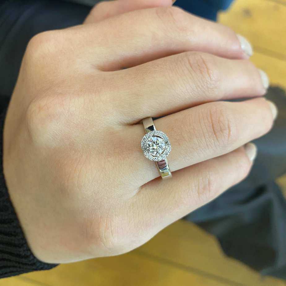 Andrew Geoghegan White Gold Diamond Fission Engagement Ring by Andrew Geoghegan DESIGNYARD