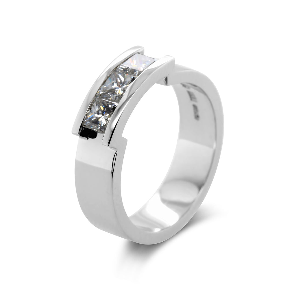 Andrew Geoghegan - Platinum Suspension Engagement Ring - DESIGNYARD, Dublin Ireland.