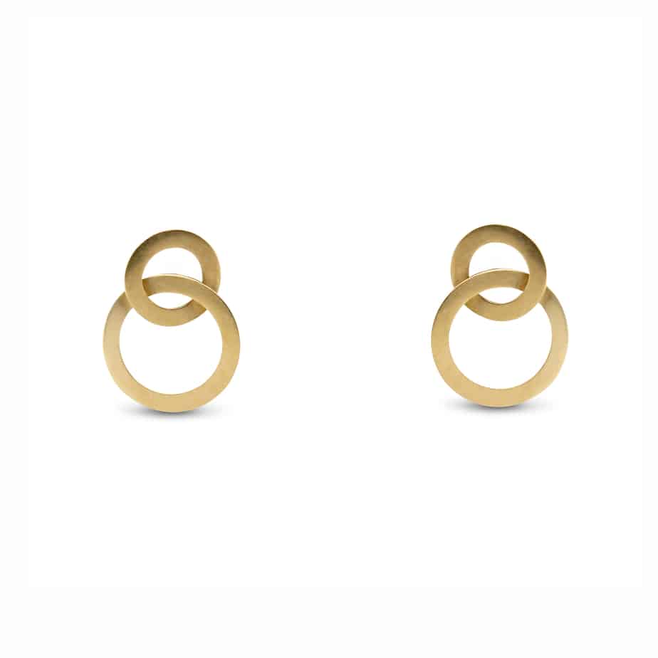 Angela Hubel - 18k Yellow Gold Liaison Earrings - DESIGNYARD, Dublin Ireland.