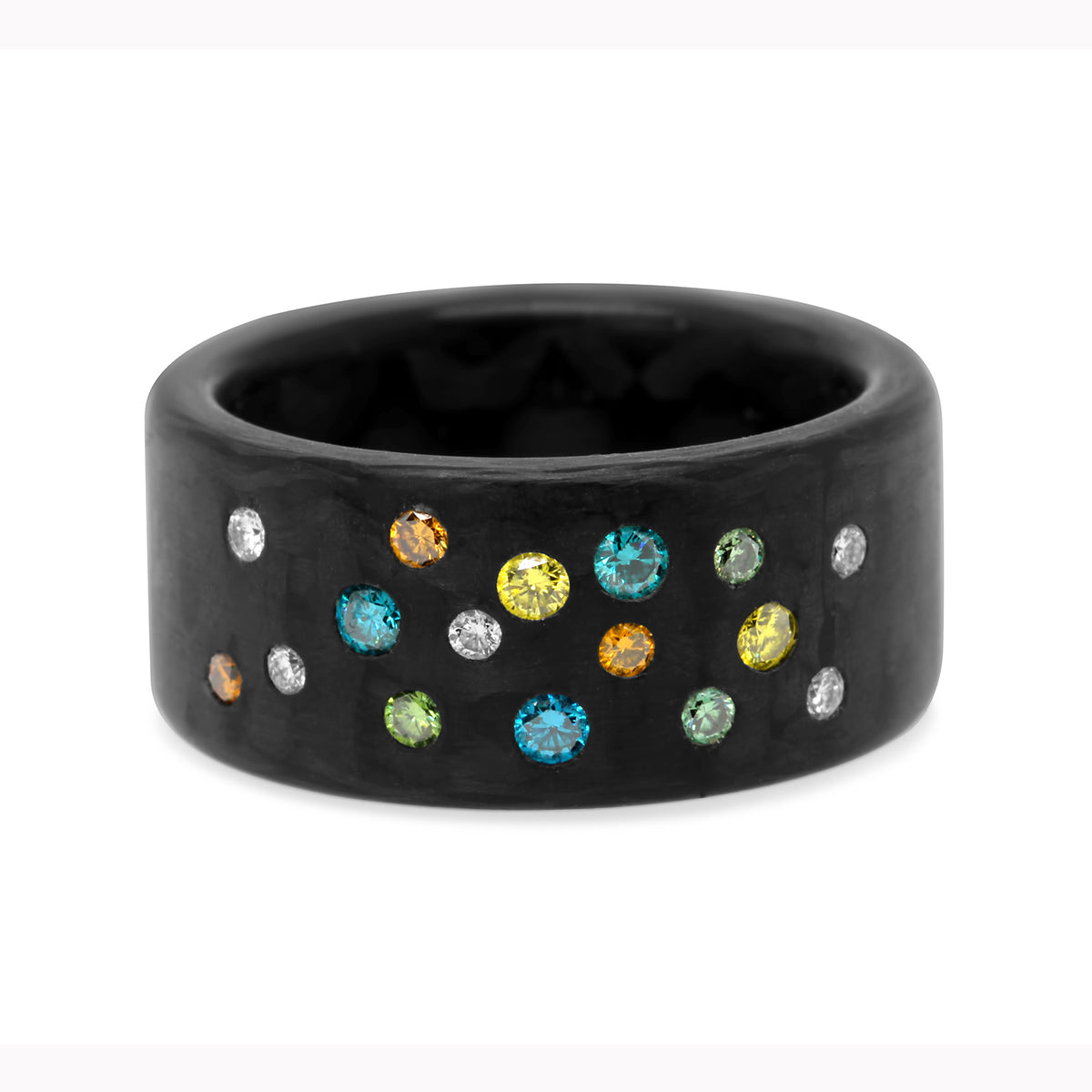 Anne Cohen Limited Edition Carbon Fibre Supernova Diamond Ring – DESIGNYARD