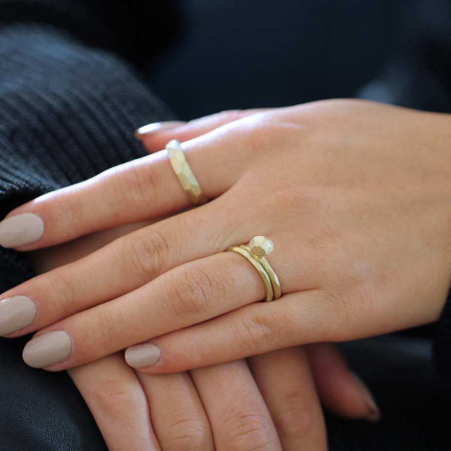Atelier Luz - 14k Yellow Gold 2mm Honey Ring - DESIGNYARD, Dublin Ireland.