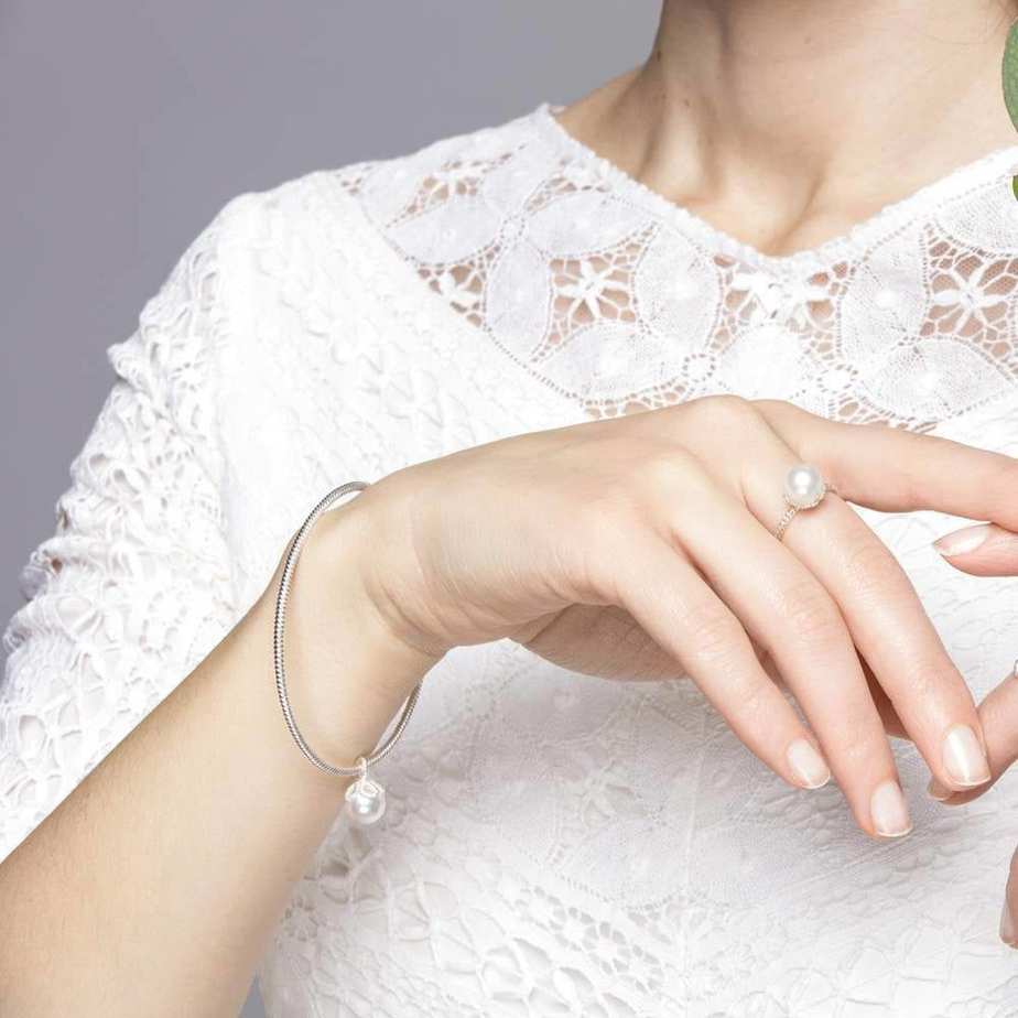 Brigitte Adolph - Sterling Silver Fresh Water Pearl Frau Luna Ring - DESIGNYARD, Dublin Ireland.