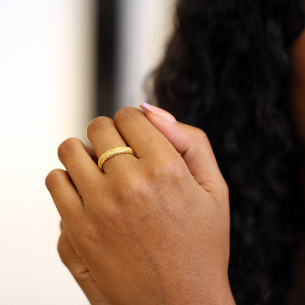 Brigitte Adolph - 18k Yellow Gold Papagena and Papageno handmade wedding Ring - DESIGNYARD no 1 for contemporary jewellery Dublin Ireland.