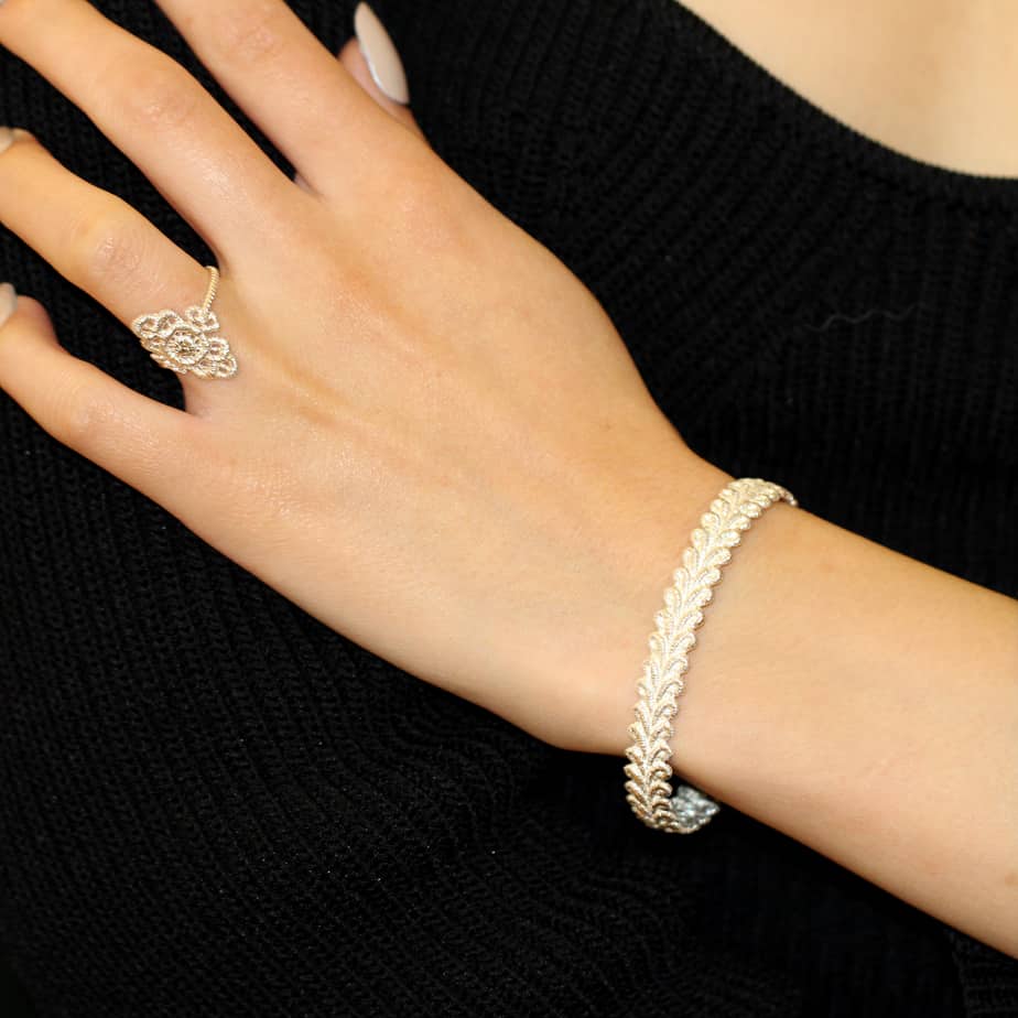 Brigitte Adolph - Sterling Silver Bordure Bracelet - DESIGNYARD, Dublin Ireland.