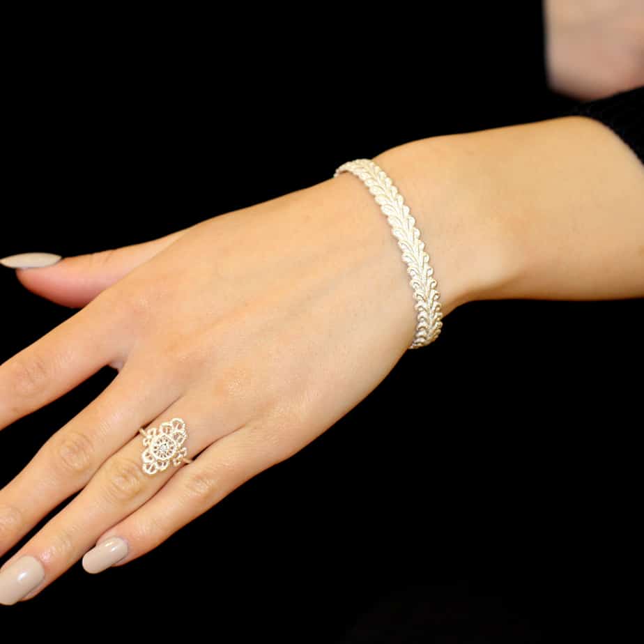 Brigitte Adolph - Sterling Silver Bordure Bracelet - DESIGNYARD, Dublin Ireland.
