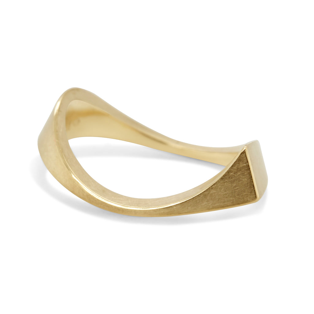 Photograph 1 of Cardillac's Contemporary 14k Yellow Gold Scoop Statement Ring. Available on  DESIGNYARD.com and in our Jewellery Shop Dublin, Ireland. Free Worldwide Shipping with DHL.