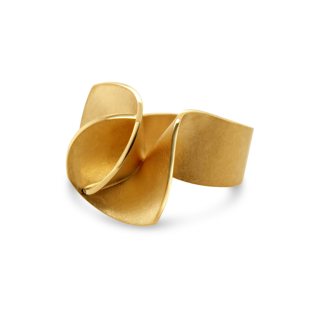 Photograph 1 of Cardillac's Contemporary 18k Yellow Gold Iris Statement Ring. Available on DESIGNYARD.com and in our Jewellery Shop Dublin, Ireland. Free Worldwide Shipping with DHL.