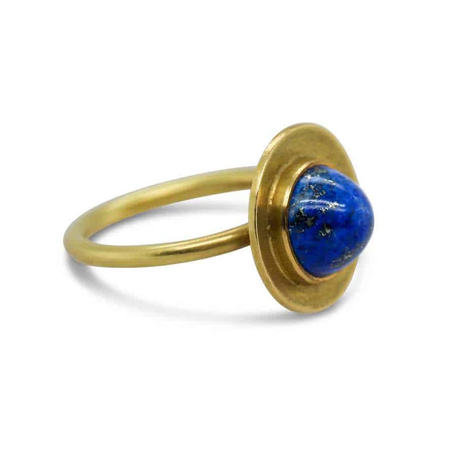 Catherine Mannheim - 18k Yellow Gold Lapis Lazuli Ring - DESIGNYARD, Dublin Ireland.