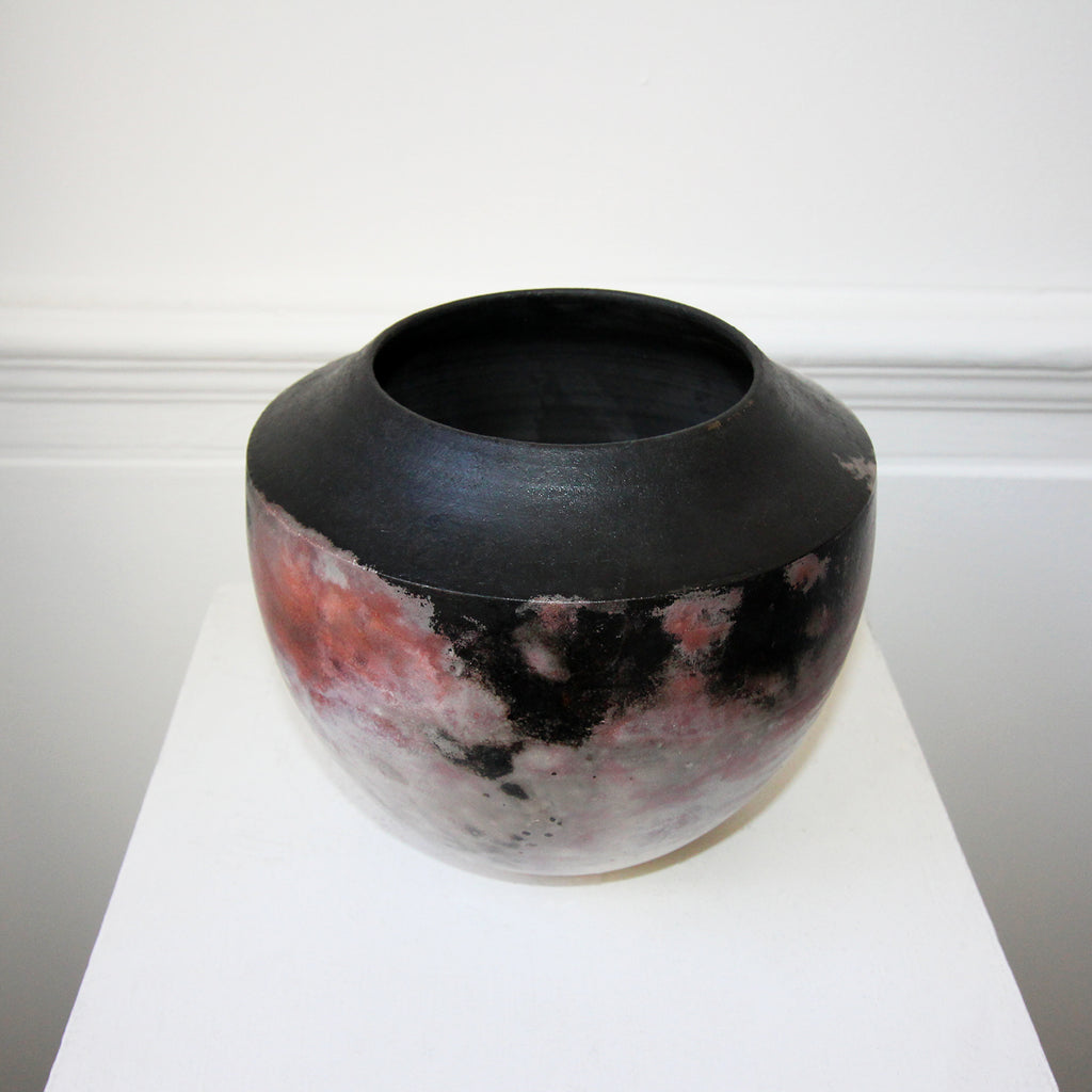 Claire Molloy - Saggar Fired Vessel - DESIGNYARD, Dublin Ireland.