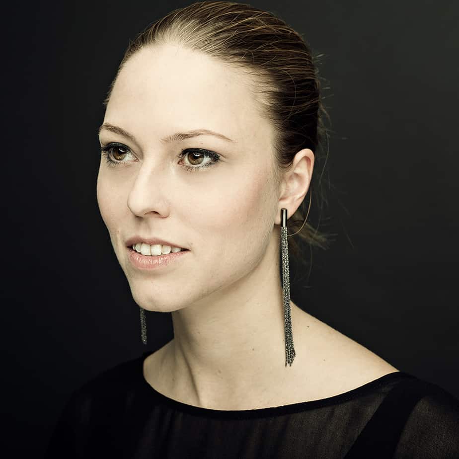Photograph 1 of Claudia Milic's Contemporary Sterling Silver Black Shine Long Drop Earrings. Available on DESIGNYARD.com and in or Jewellery Shop Dublin, Ireland. Free Worldwide Shipping with DHL.