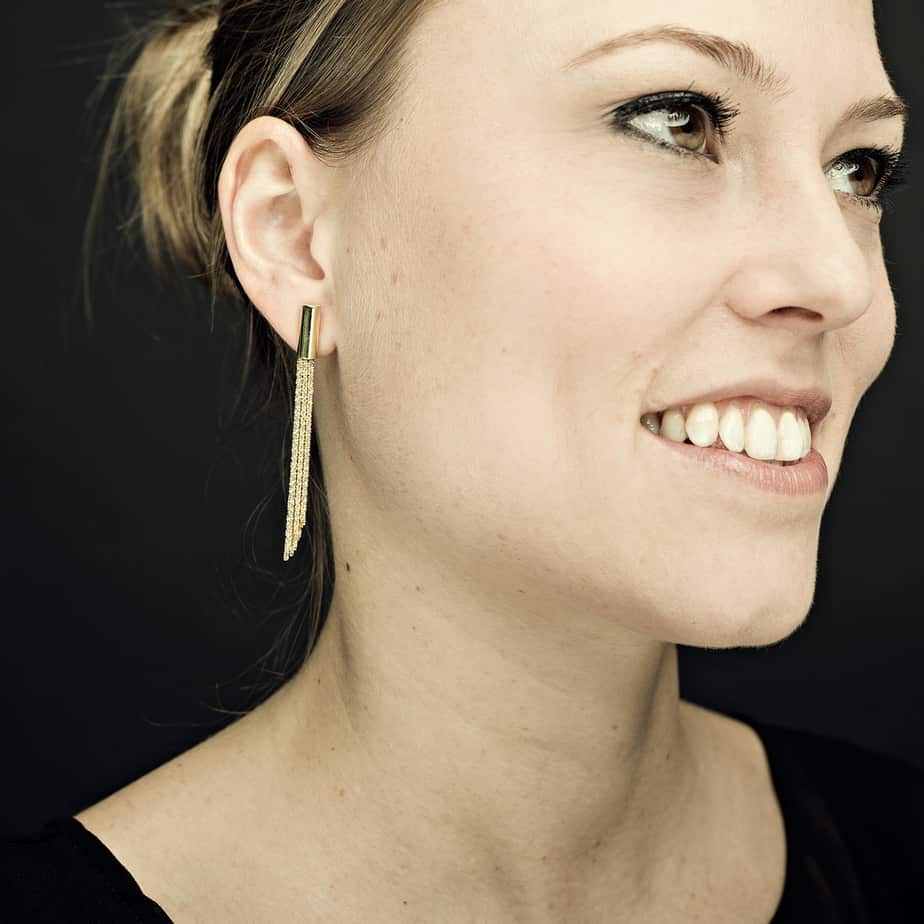 Claudia Milic - Sterling Silver Gold Shine Earrings - DESIGNYARD, Dublin Ireland.