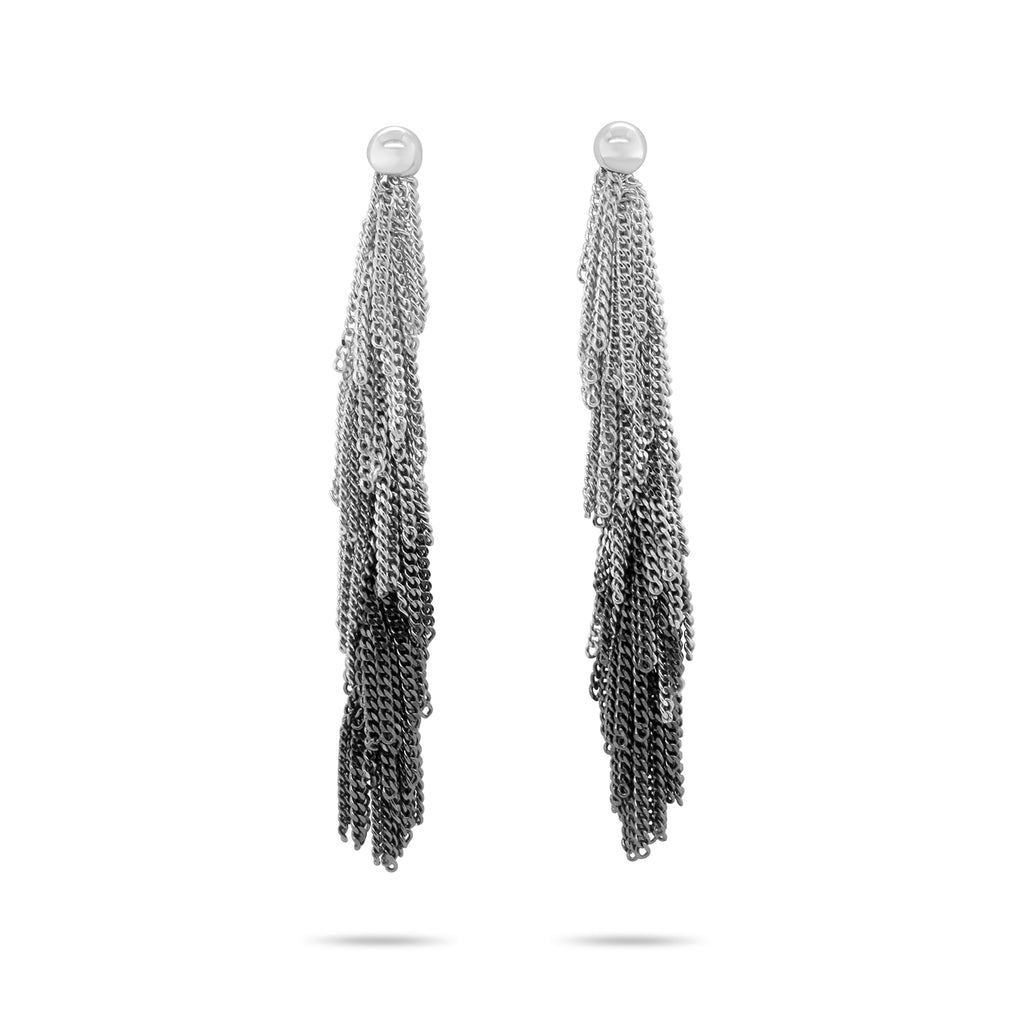 Photograph 1 of Claudia Milic's Contemporary Sterling Silver Colour Graduated Siara Earrings. Available on DESIGNYARD.com Dublin, Ireland. Free Worldwide Shipping with DHL.
