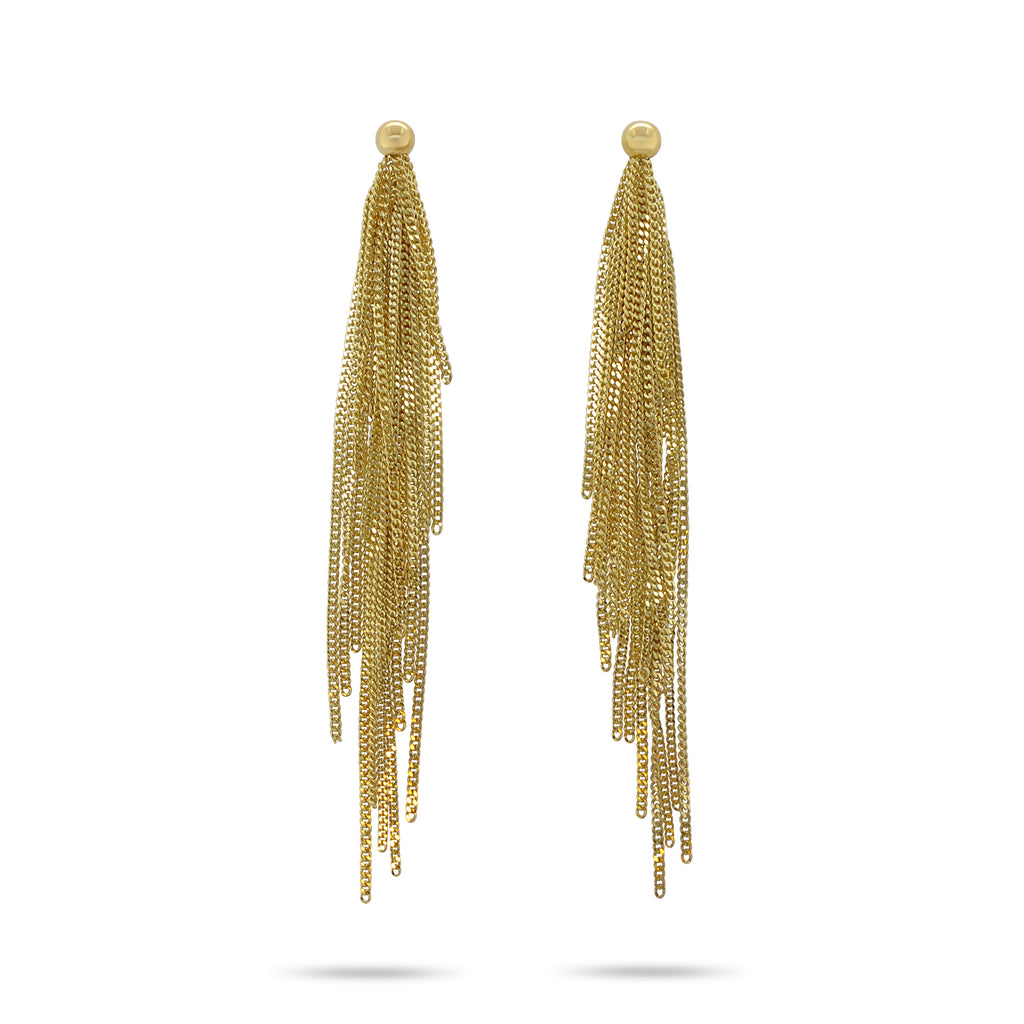 Claudia Milic - Sterling Silver Gold Feather Earrings - DESIGNYARD, Dublin Ireland.