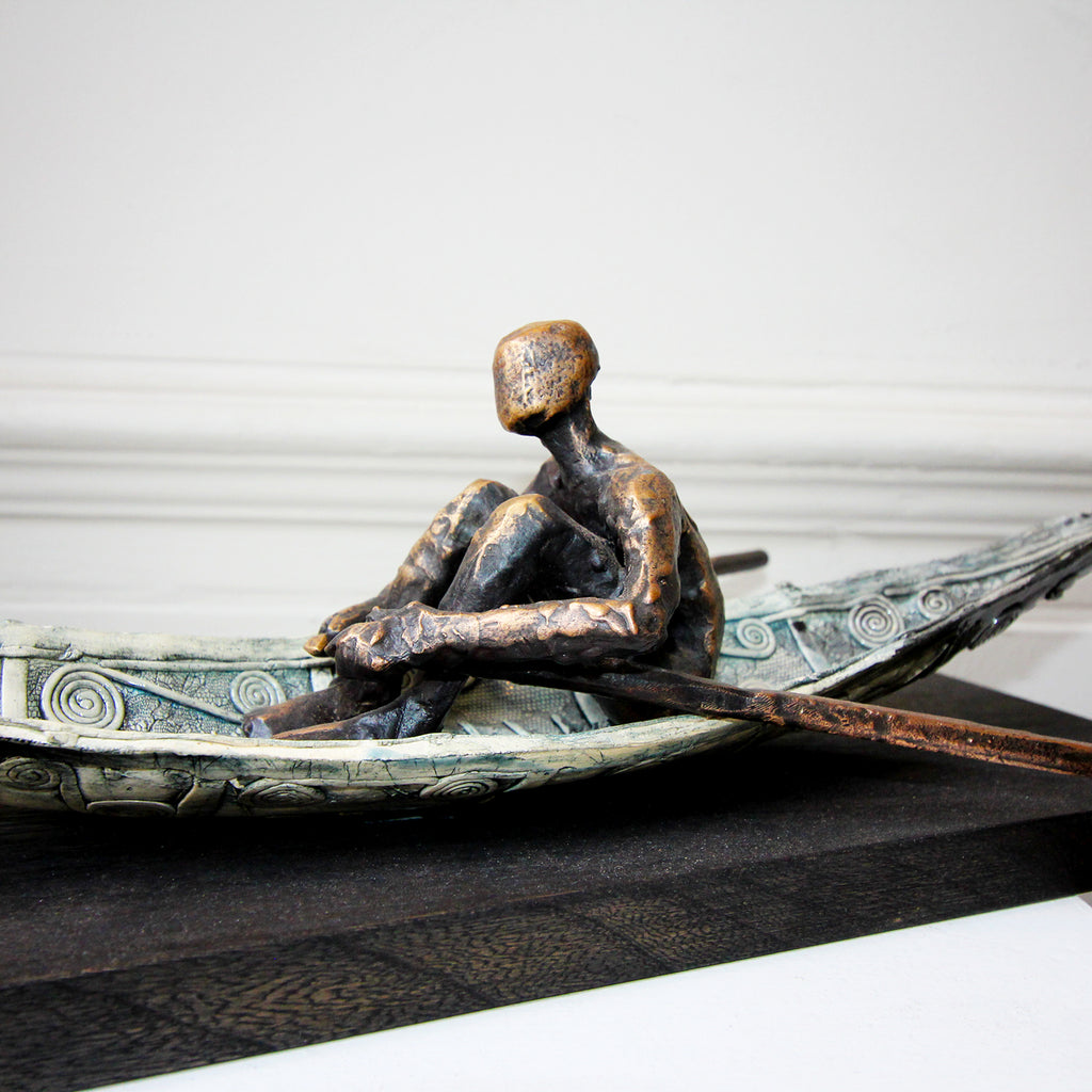 Clodagh Redden - The Rower Bronze Ceramic Sculpture - DESIGNYARD, Dublin Ireland.