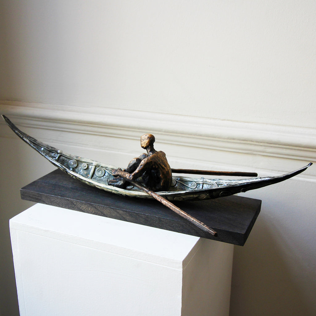 Clodagh Redden - The Rower Bronze Ceramic Sculpture - DESIGNYARD, Dublin Ireland.