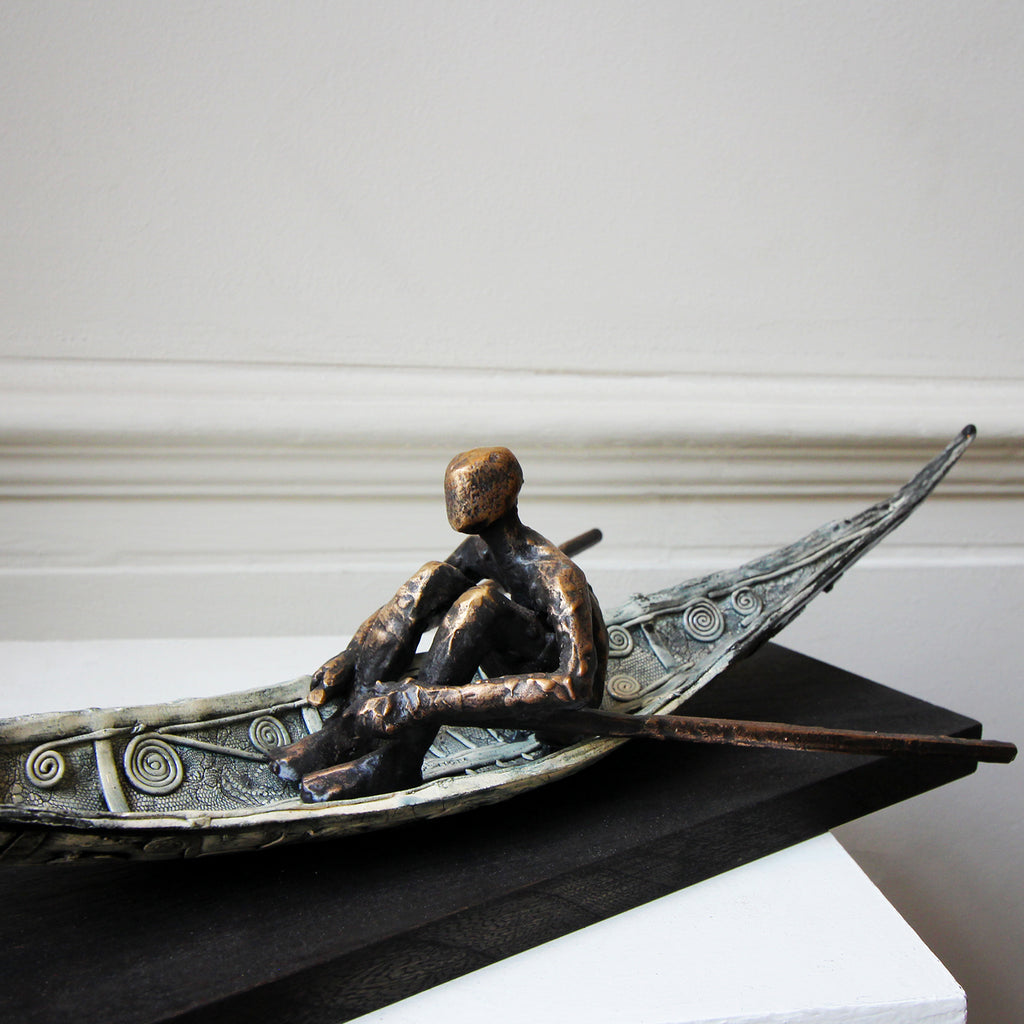 Clodagh Redden - The Rower Bronze Ceramic Sculpture - DESIGNYARD, Dublin Ireland.