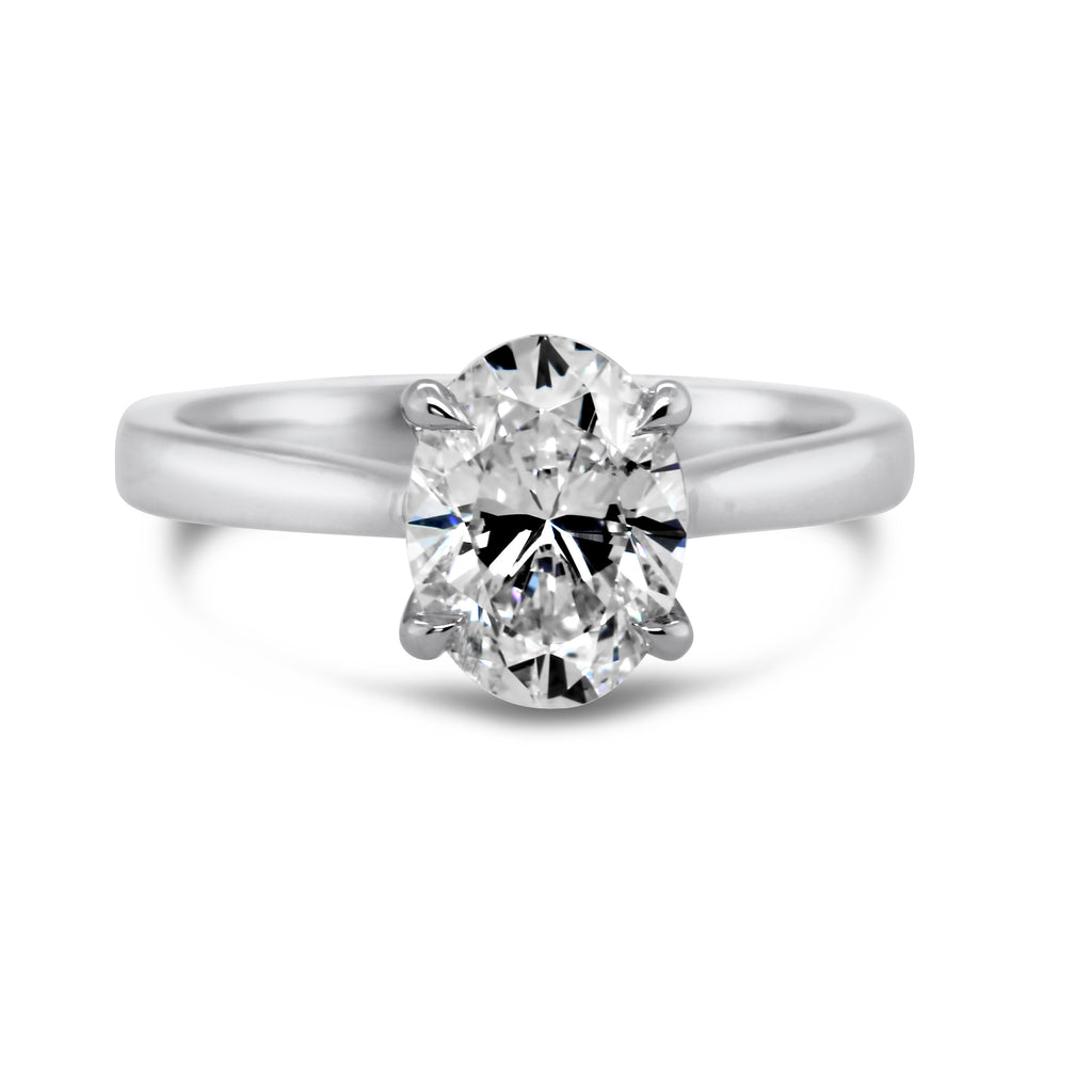 Ronan Campbell - 1.53ct Oval Brilliant F SI1 GIA Diamond Engagement Ring - DESIGNYARD, Dublin Ireland.