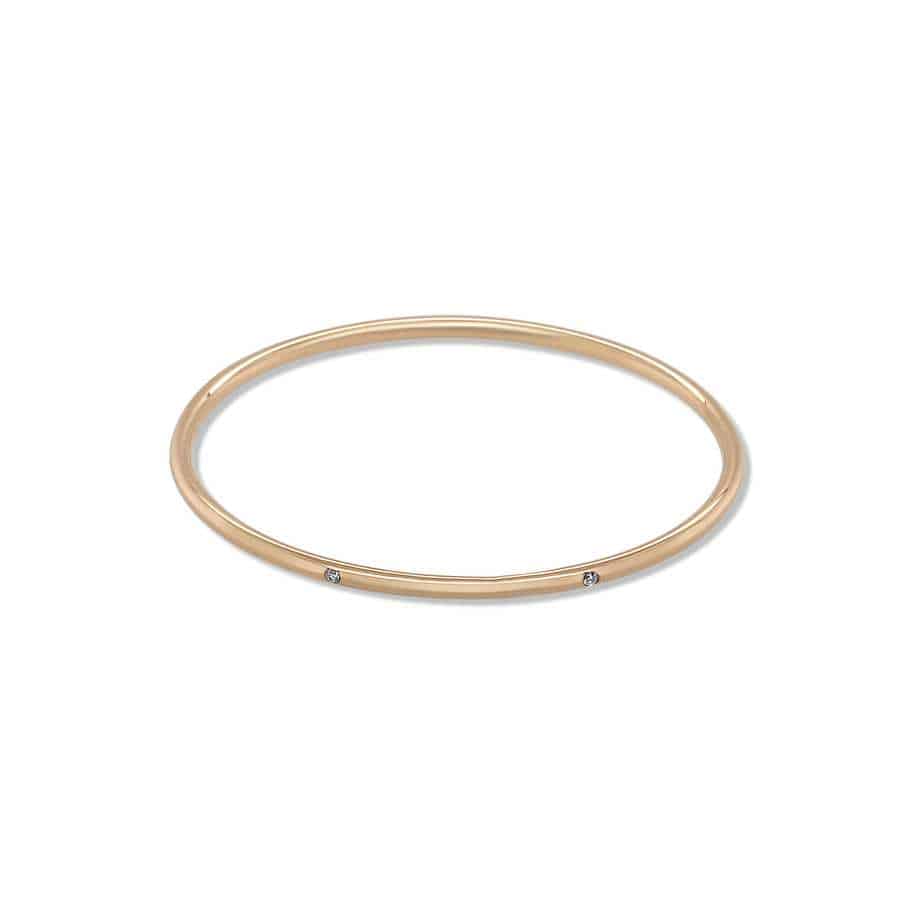 DesignYard - 9k Rose Gold Round Six Diamond Bangle - DESIGNYARD, Dublin Ireland.