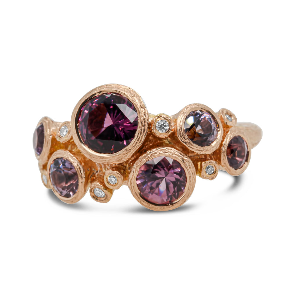 Diana Porter - 18k Fair Trade Rose Gold Spinel Diamond Ring - DESIGNYARD, Dublin Ireland.