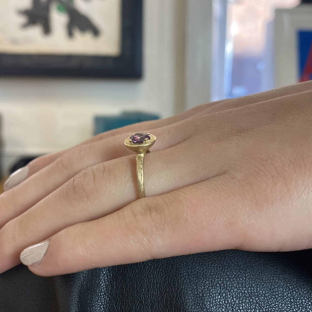 Diana Porter - 9k Fair Trade Yellow Gold Spinel Ring - DESIGNYARD, Dublin Ireland.