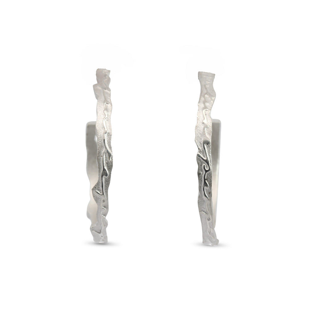 Diana Porter - Sterling Silver Endless Large Hoop Earrings - DESIGNYARD, Dublin Ireland.
