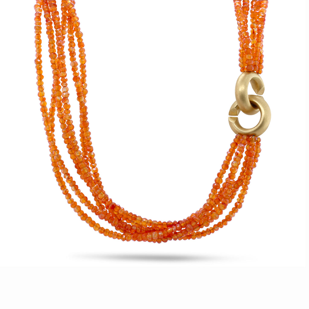 Erik Urbschat - 18k Yellow Gold Carnelian Necklace - DESIGNYARD, Dublin Ireland.