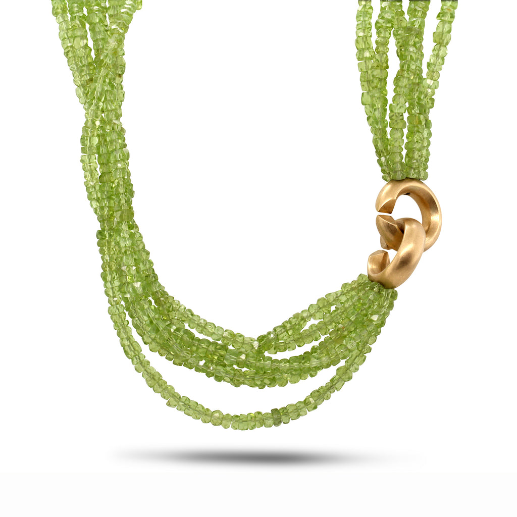 Erik Urbschat - 18k Yellow Gold Peridot Necklace - DESIGNYARD, Dublin Ireland.