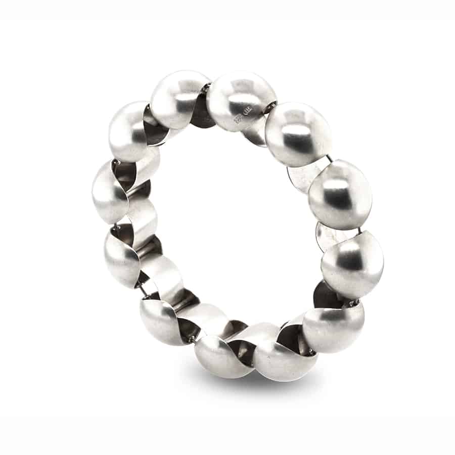 Photograph 3 of Erik Urbschat's Contemporary Sterling Silver Turnus Bracelet. Available on DESIGNYARD.com and in our Jewellery Shop Dublin, Ireland.