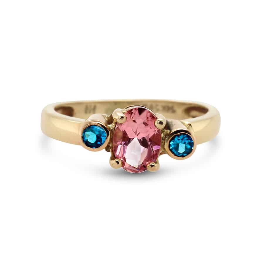 Friederike Grace Pink Tourmaline Apatite Engagement Ring by Friederike Grace DESIGNYARD