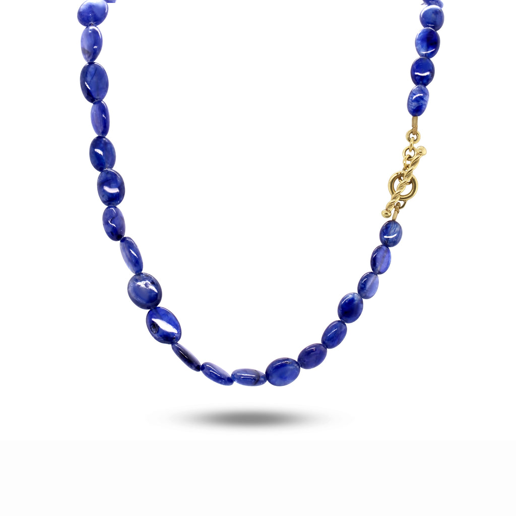 Friederike Grace - 18k Yellow Gold Sapphire Bead Necklace - DESIGNYARD, Dublin Ireland.