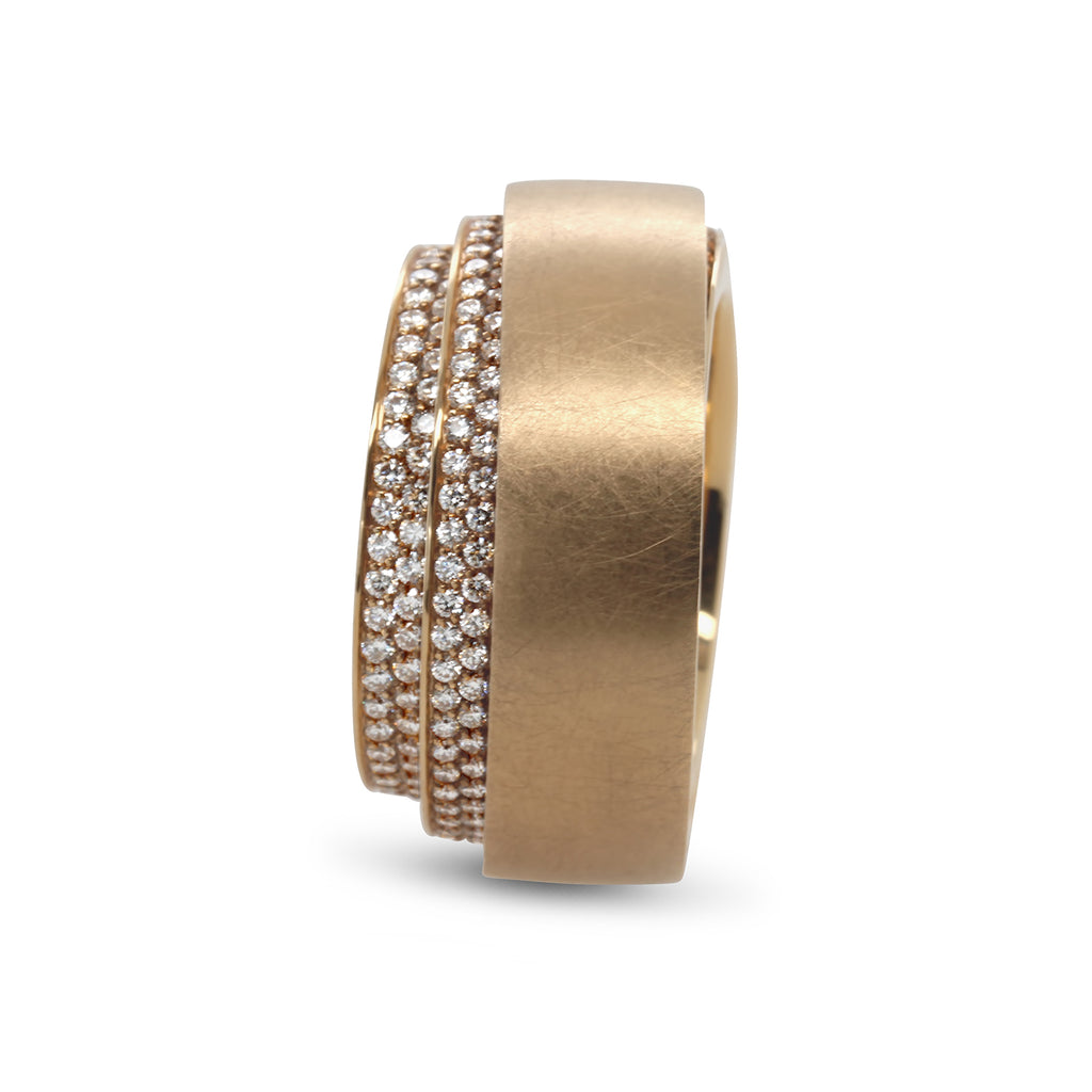 Henrich &amp; Denzel - 18k Rose Gold Tenda Diamond Ring - DESIGNYARD, Dublin Ireland.