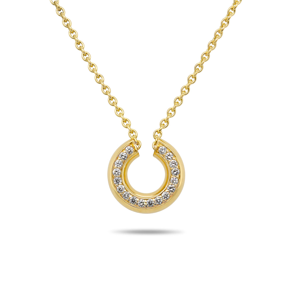 Henrich &amp; Denzel - 18k Yellow Gold Mikado Soft Diamond Necklace - DESIGNYARD, Dublin Ireland.