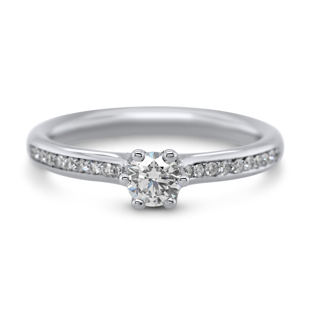 Henrich &amp; Denzel - Platinum Diva Solitaire Diamond Engagement Ring - DESIGNYARD, Dublin Ireland.