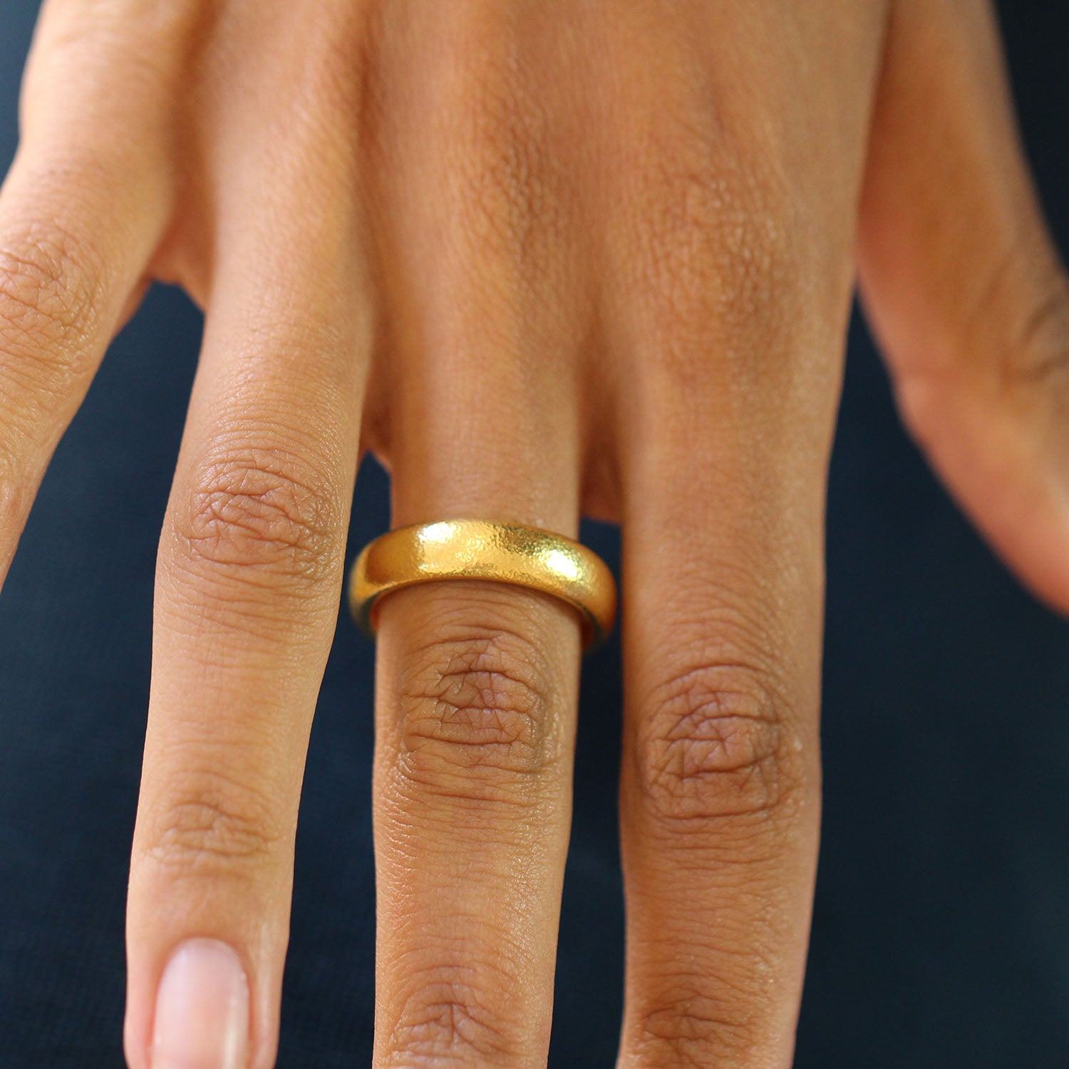 Henrich Denzel's 24k Yellow Gold Fonte 6mm Wedding Ring by Henrich Denzel DESIGNYARD
